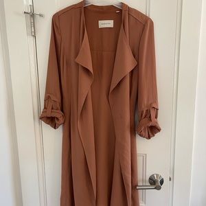 Aritzia Rust flowy trench